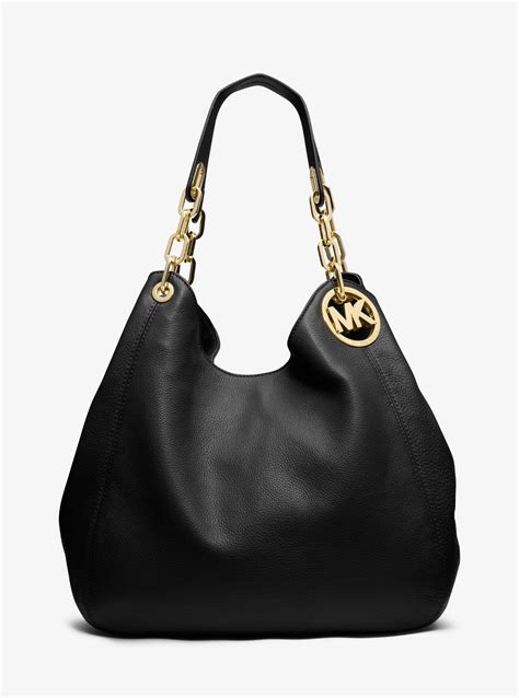 michael kors fulton large leather shoulder bag sale|Michael Kors large shoulder tote.